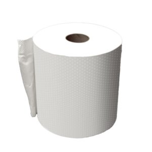 (303) White hand roll towels 7.75"x 300ft 12roll/case